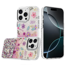 For iPhone 16 PRO MAX Case Cute In Mold Design Metallic Buttons + Tempered Glass