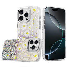 For iPhone 16 PRO MAX Case Cute In Mold Design Metallic Buttons + Tempered Glass