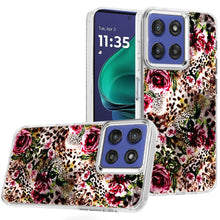 For Moto G Stylus 2025 Case Cute Design with Metallic Buttons + Tempered Glass