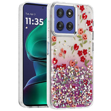 For Moto G Stylus 2025 Case Cute Design with Metallic Buttons + Tempered Glass