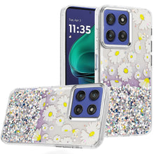 For Moto G Stylus 2025 Case Cute Design with Metallic Buttons + Tempered Glass