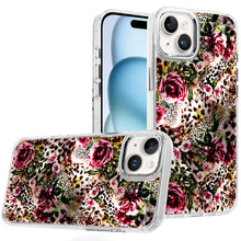 For iPhone 15 Case Cute In Mold Design w/ Metallic Buttons + 2 Tempered Glass