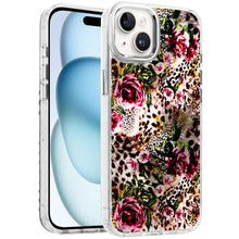 For iPhone 15 Case Cute In Mold Design w/ Metallic Buttons + 2 Tempered Glass