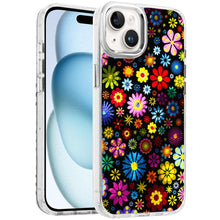 For iPhone 15 Case Cute In Mold Design w/ Metallic Buttons + 2 Tempered Glass