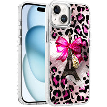 For iPhone 15 Case Cute In Mold Design w/ Metallic Buttons + 2 Tempered Glass