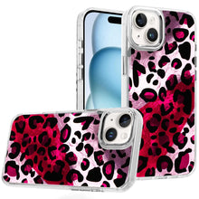 For iPhone 15 Case Cute In Mold Design w/ Metallic Buttons + 2 Tempered Glass