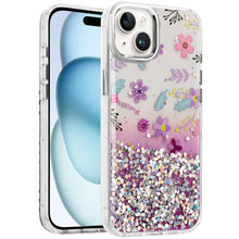 For iPhone 15 Case Cute In Mold Design w/ Metallic Buttons + 2 Tempered Glass