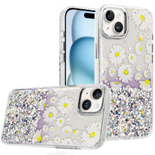 For iPhone 15 Case Cute In Mold Design w/ Metallic Buttons + 2 Tempered Glass