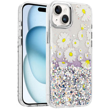 For iPhone 15 Case Cute In Mold Design w/ Metallic Buttons + 2 Tempered Glass