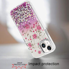 For iPhone 15 Case Cute In Mold Design w/ Metallic Buttons + 2 Tempered Glass