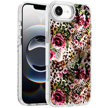 For iPhone 16e Case Cute In Mold Design with Metallic Buttons + Tempered Glass