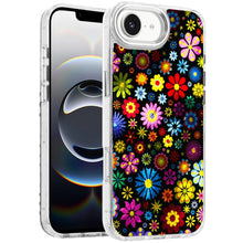 For iPhone 16e Case Cute In Mold Design with Metallic Buttons + Tempered Glass