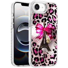 For iPhone 16e Case Cute In Mold Design with Metallic Buttons + Tempered Glass