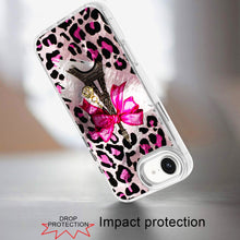 For iPhone 16e Case Cute In Mold Design with Metallic Buttons + Tempered Glass
