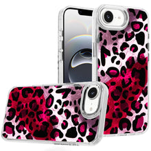 For iPhone 16e Case Cute In Mold Design with Metallic Buttons + Tempered Glass