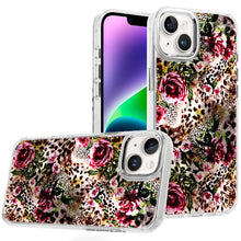 For iPhone 13/14 Case Cute In Mold Design w/ Metallic Buttons + Tempered Glass