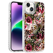 For iPhone 13/14 Case Cute In Mold Design w/ Metallic Buttons + Tempered Glass