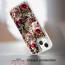 For iPhone 13/14 Case Cute In Mold Design w/ Metallic Buttons + Tempered Glass