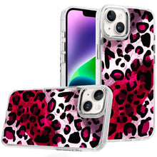 For iPhone 13/14 Case Cute In Mold Design w/ Metallic Buttons + Tempered Glass
