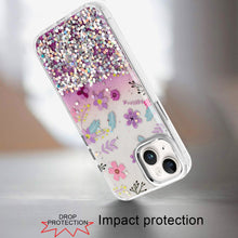 For iPhone 13/14 Case Cute In Mold Design w/ Metallic Buttons + Tempered Glass