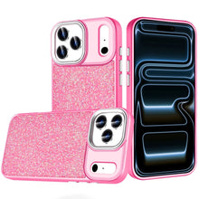 For iPhone 17 Pro Max Case Full Crystal Bling Metallic Buttons + Tempered Glass