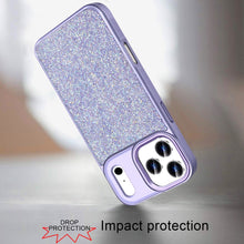For iPhone 17 Pro Max Case Full Crystal Bling Metallic Buttons + Tempered Glass