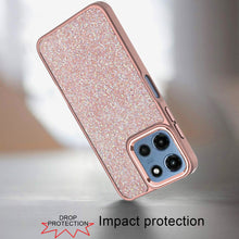 For Moto G 2025/2026/G Play 2026 Case Full Shimmer Crystal Bling +Tempered Glass