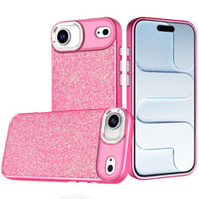 For iPhone Air Case Full Crystal Bling with Metallic Buttons + Tempered Glass