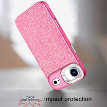 For iPhone Air Case Full Crystal Bling with Metallic Buttons + Tempered Glass