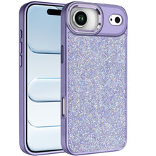 For iPhone Air Case Full Crystal Bling with Metallic Buttons + Tempered Glass