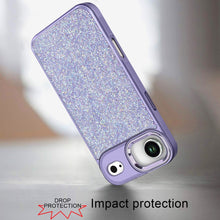 For iPhone Air Case Full Crystal Bling with Metallic Buttons + Tempered Glass