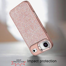 For iPhone Air Case Full Crystal Bling with Metallic Buttons + Tempered Glass