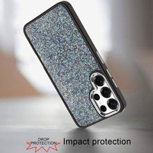 For Samsung S26 Ultra Case Full Crystal Bling Metallic Buttons + Tempered Glass