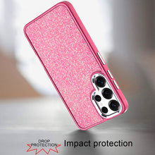 For Samsung S26 Ultra Case Full Crystal Bling Metallic Buttons + Tempered Glass