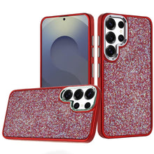For Samsung S26 Ultra Case Full Crystal Bling Metallic Buttons + Tempered Glass