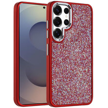 For Samsung S26 Ultra Case Full Crystal Bling Metallic Buttons + Tempered Glass