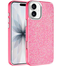 For iPhone 17 Case Full Crystal Bling with Metallic Buttons + Tempered Glass