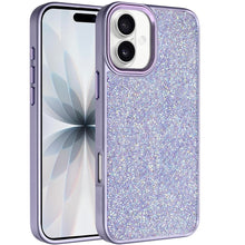 For iPhone 17 Case Full Crystal Bling with Metallic Buttons + Tempered Glass