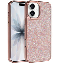 For iPhone 17 Case Full Crystal Bling with Metallic Buttons + Tempered Glass