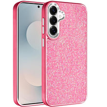 For Samsung S26 6.3" Case Full Crystal Bling Metallic Buttons + Tempered Glass