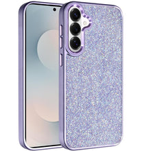 For Samsung S26 6.3" Case Full Crystal Bling Metallic Buttons + Tempered Glass