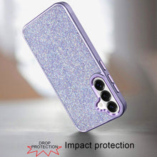 For Samsung S26 6.3" Case Full Crystal Bling Metallic Buttons + Tempered Glass