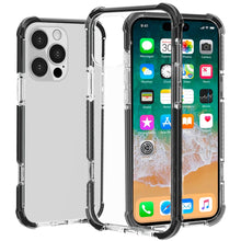 For iPhone 16 PRO MAX Case Acrylic Transparent ShockProof Cover + Tempered Glass