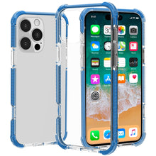 For iPhone 16 PRO MAX Case Acrylic Transparent ShockProof Cover + Tempered Glass