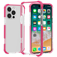 For iPhone 16 PRO MAX Case Acrylic Transparent ShockProof Cover + Tempered Glass