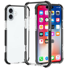 For iPhone 16 Plus 6.7in Case Acrylic Transparent ShockProof + Tempered Glass