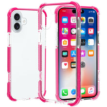 For iPhone 16 Plus 6.7in Case Acrylic Transparent ShockProof + Tempered Glass