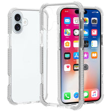 For iPhone 16 Plus 6.7in Case Acrylic Transparent ShockProof + Tempered Glass