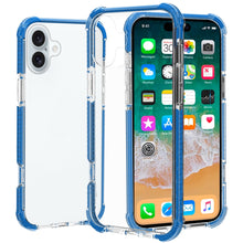For iPhone 16 6.1inch Case Acrylic Transparent ShockProof Cover + Tempered Glass