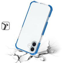 For iPhone 16 6.1inch Case Acrylic Transparent ShockProof Cover + Tempered Glass